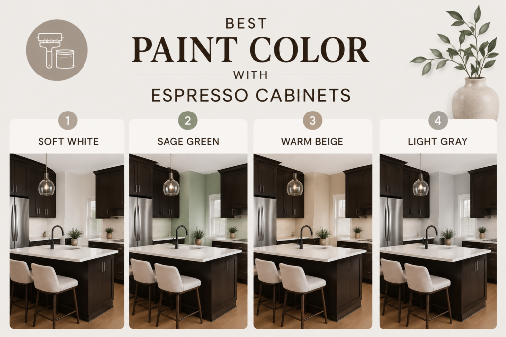 Espresso Kitchen Cabinets: 9 Powerful Design Ideas, Paint Tips & Modern Styling Best Paint Color with Espresso Cabinets