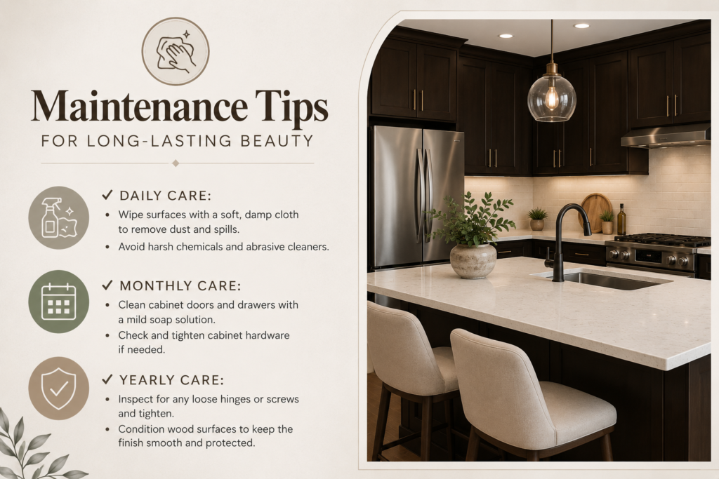 Espresso Kitchen Cabinets: 9 Powerful Design Ideas, Paint Tips & Modern Styling Maintenance Tips for Long-Lasting Beauty