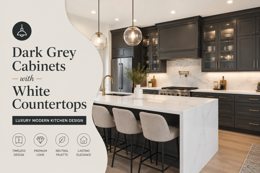 12 Smart Modern Kitchen with Gray Cabinets and White Countertops Trends Dark Grey Cabinets with White Countertops
