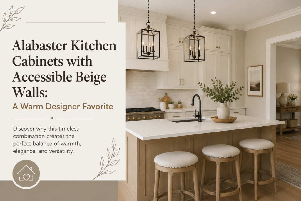 7 Expert Reasons to Choose Sherwin Williams Alabaster Kitchen Cabinets for a Beautiful Timeless Kitchen Alabaster Kitchen Cabinets with Accessible Beige Walls: A Warm Designer Favorite