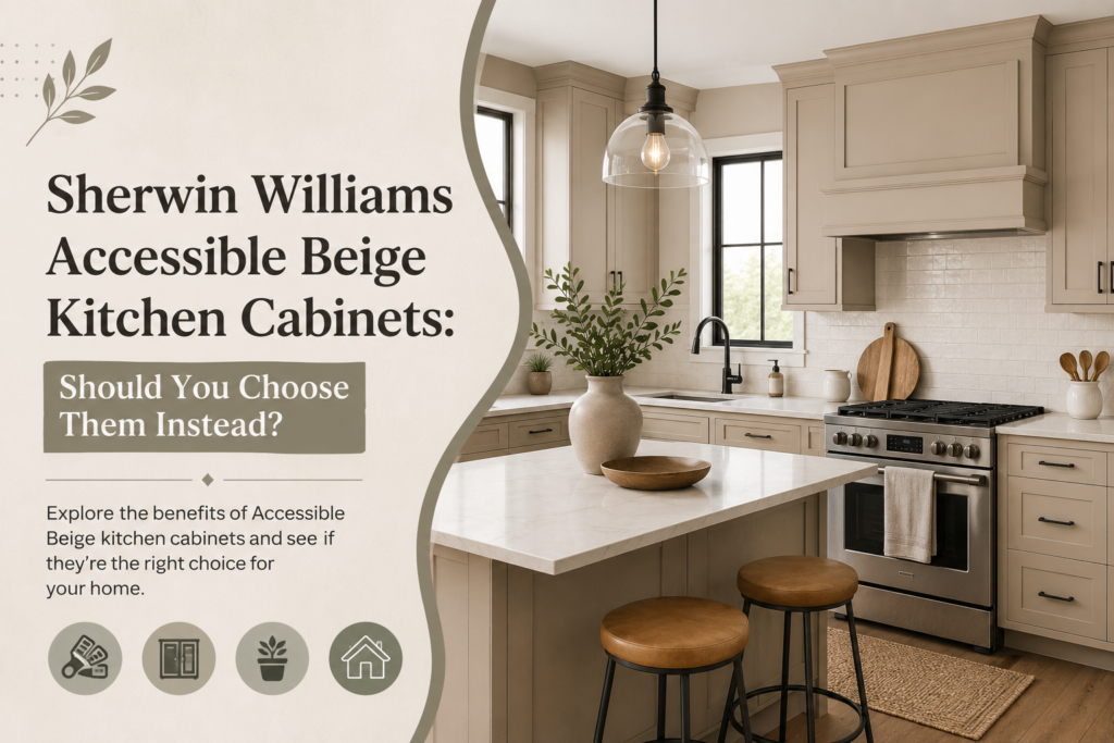 7 Expert Reasons to Choose Sherwin Williams Alabaster Kitchen Cabinets for a Beautiful Timeless Kitchen Sherwin Williams Accessible Beige Kitchen Cabinets: Should You Choose Them Instead?
