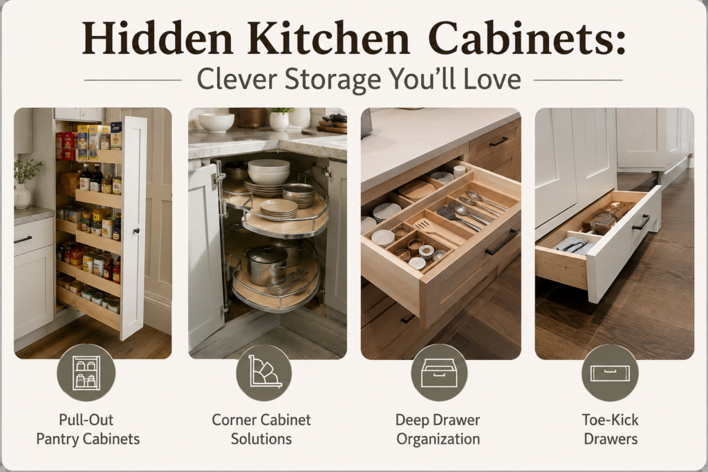 Hidden Kitchen Cabinets: Clever Storage You'll Love