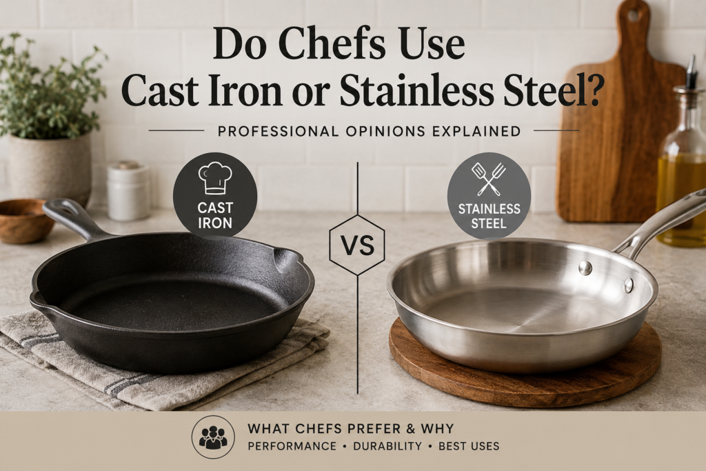 Do Chefs Use Cast Iron or Stainless Steel? Professional Opinions Explained