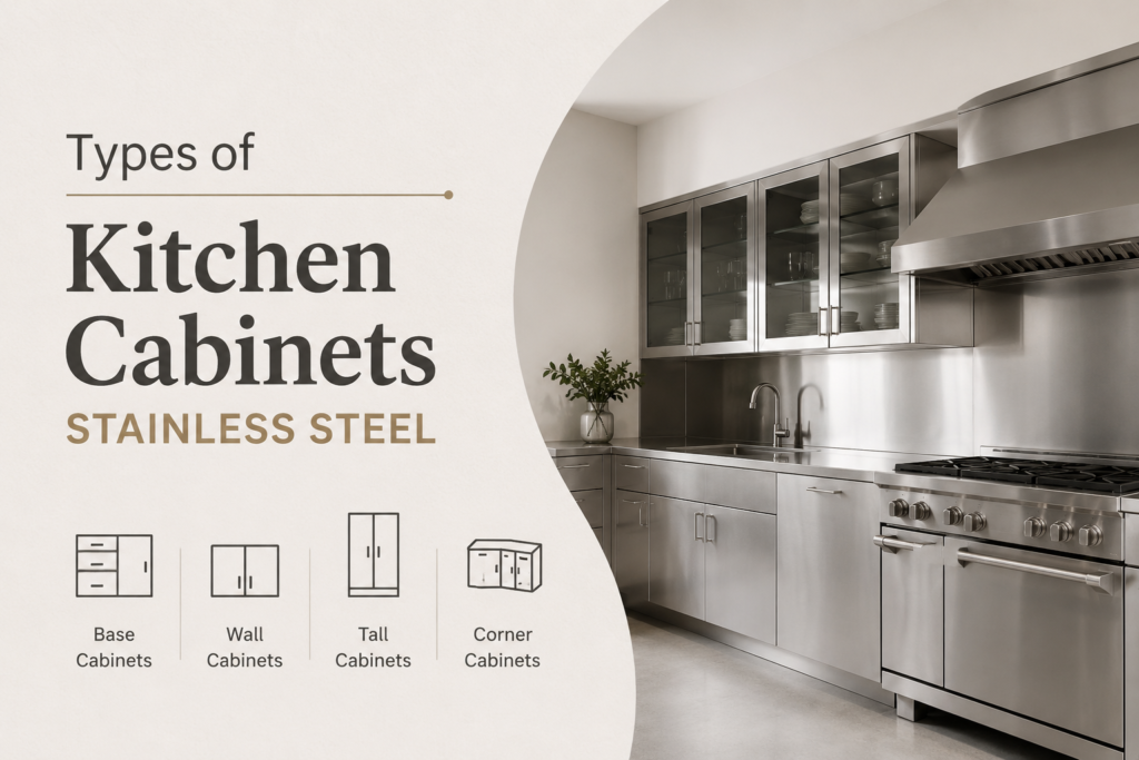 Kitchen Cabinets Stainless: 10 Reasons They're Perfect for Homes & Restaurants Types of Kitchen Cabinets Stainless Steel