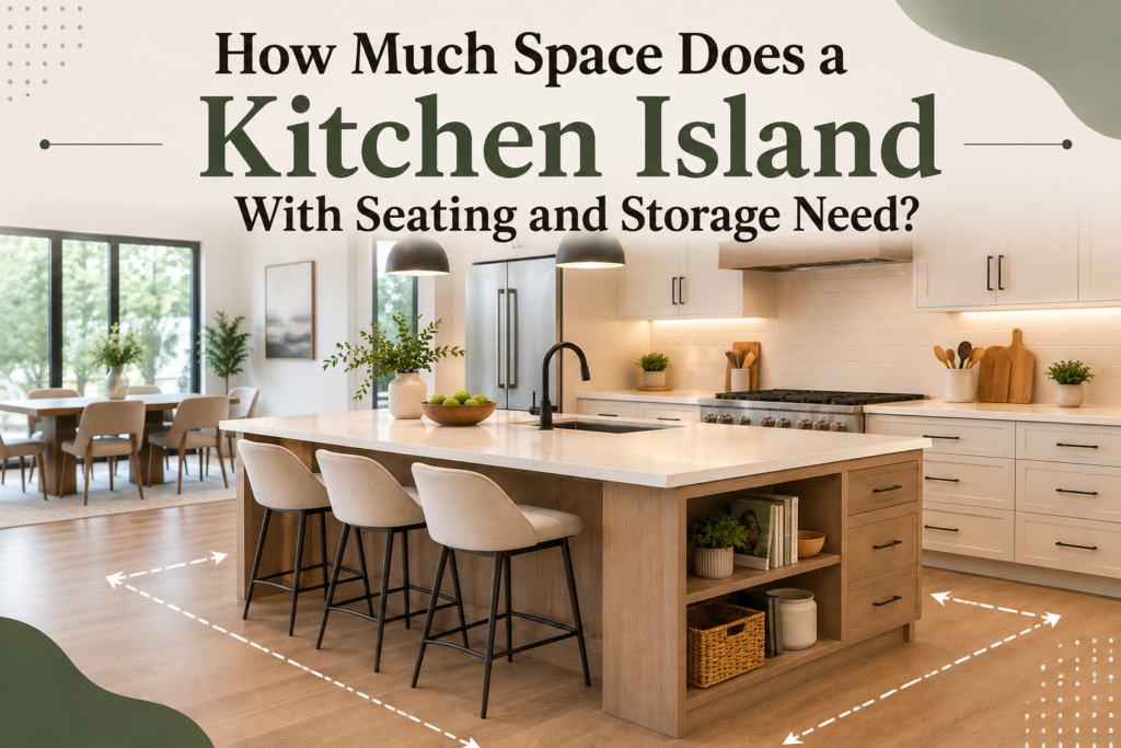 How Much Space Does a Kitchen Island With Seating and Storage Need?