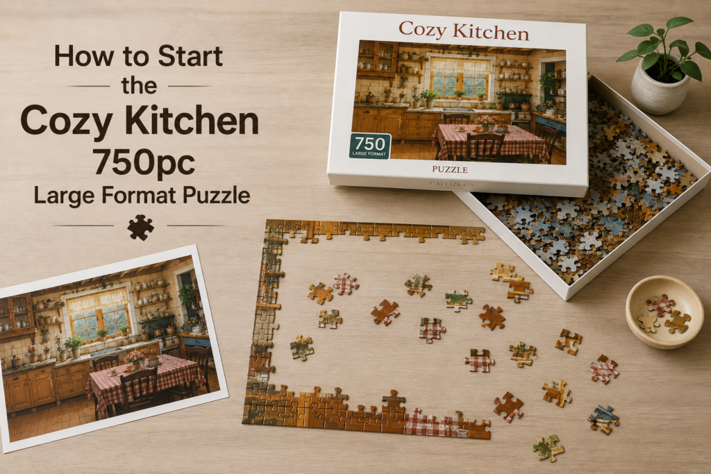 How to Start the Cozy Kitchen 750pc Large Format Puzzle