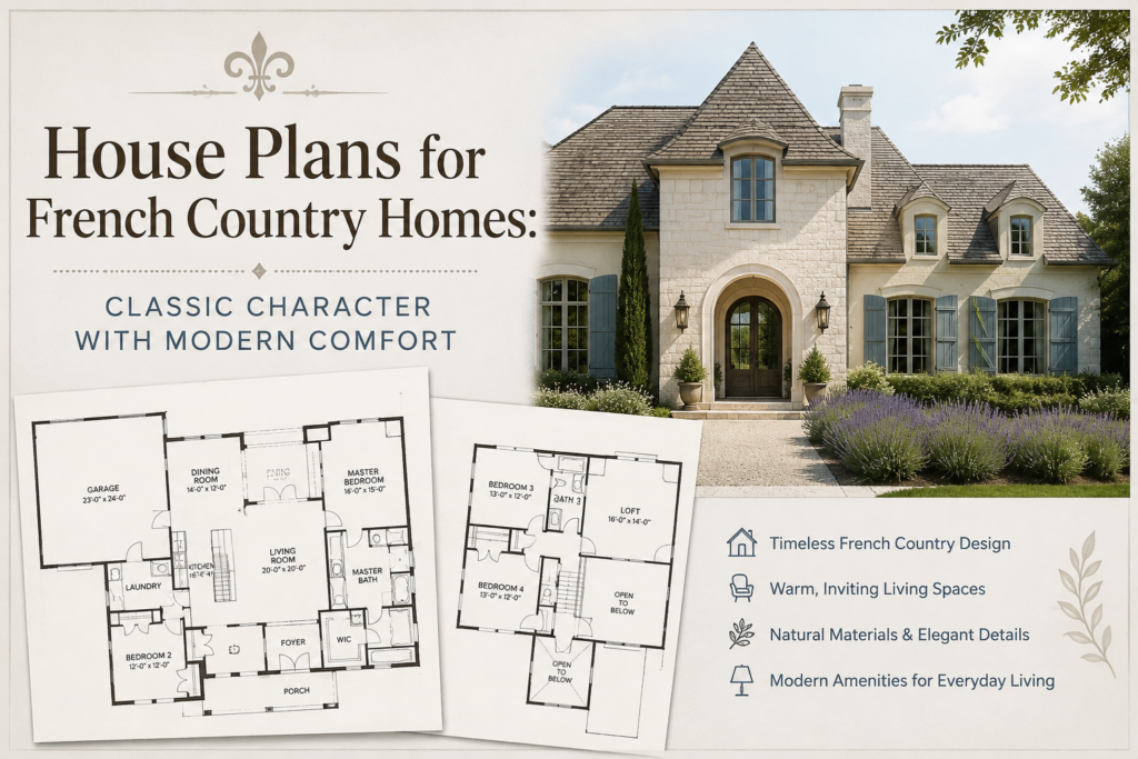 House Plans for French Country Homes: Classic Character With Modern Comfort