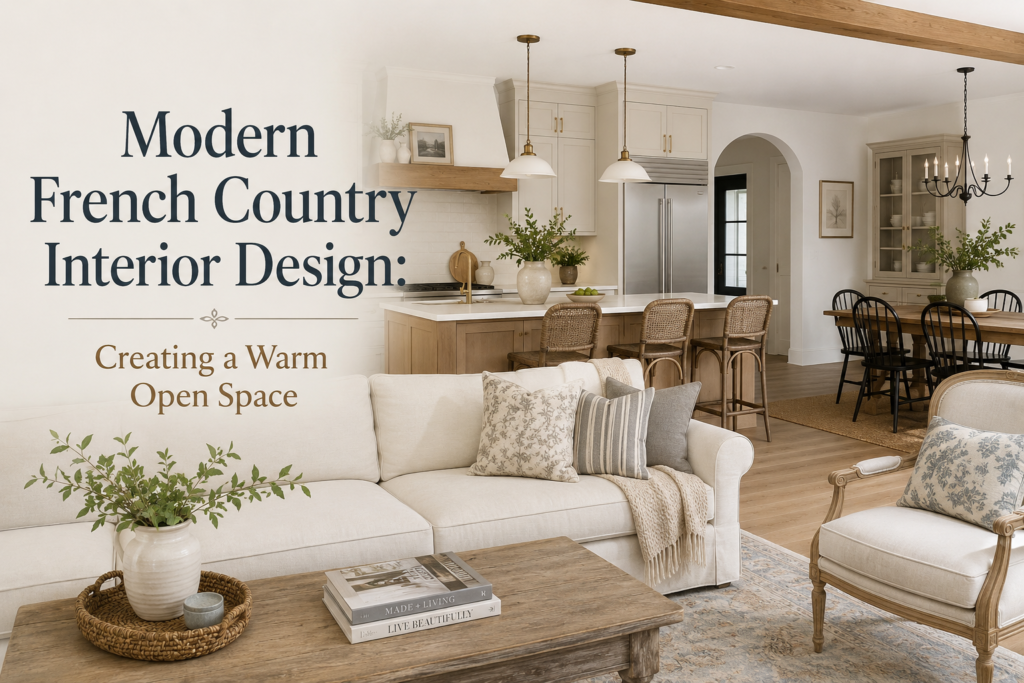 Modern French Country Interior Design: Creating a Warm Open Space