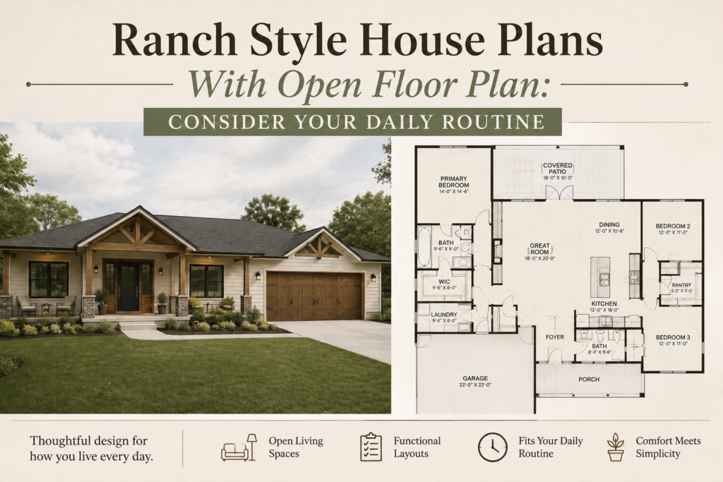 Ranch Style House Plans With Open Floor Plan: Consider Your Daily Routine