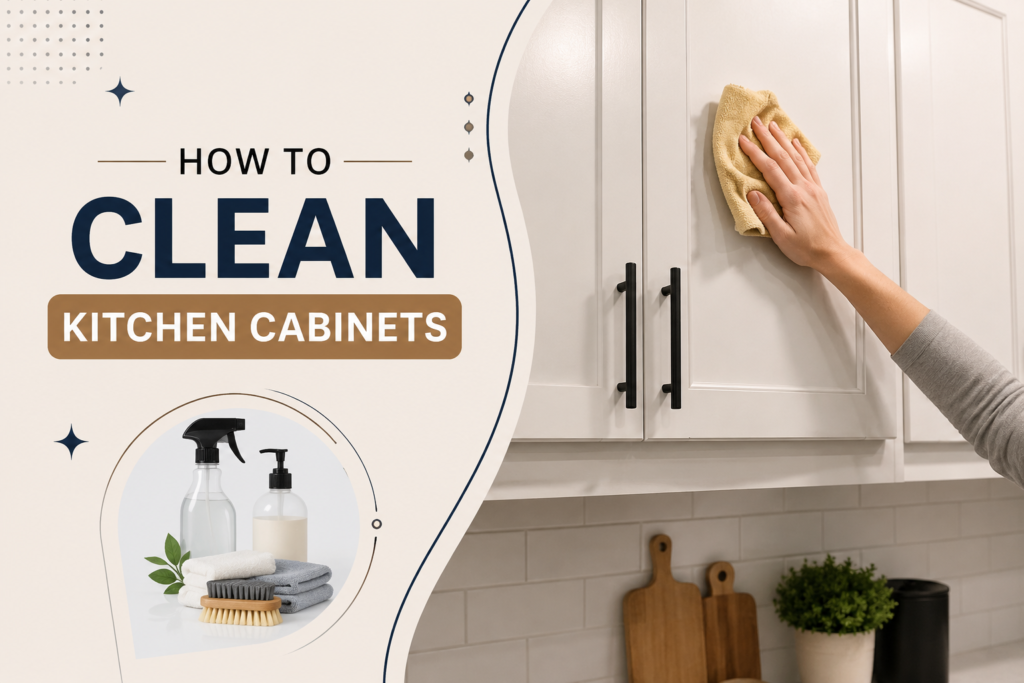 how to clean kitchen cabinets