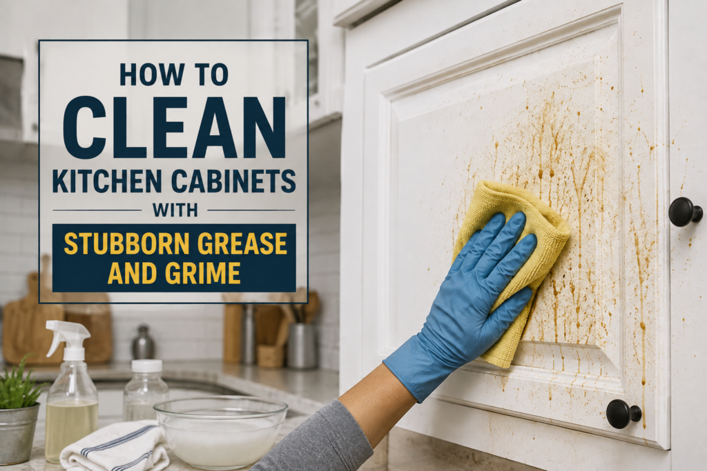 How to Clean Kitchen Cabinets with Stubborn Grease and Grime
