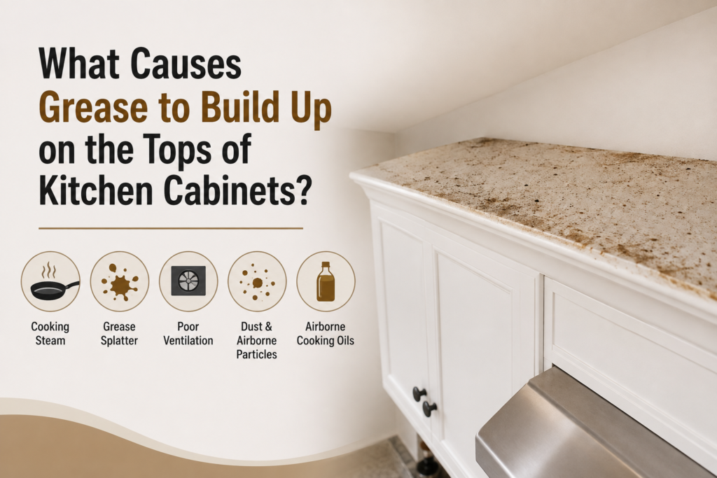 What Causes Grease to Build Up on the Tops of Kitchen Cabinets?