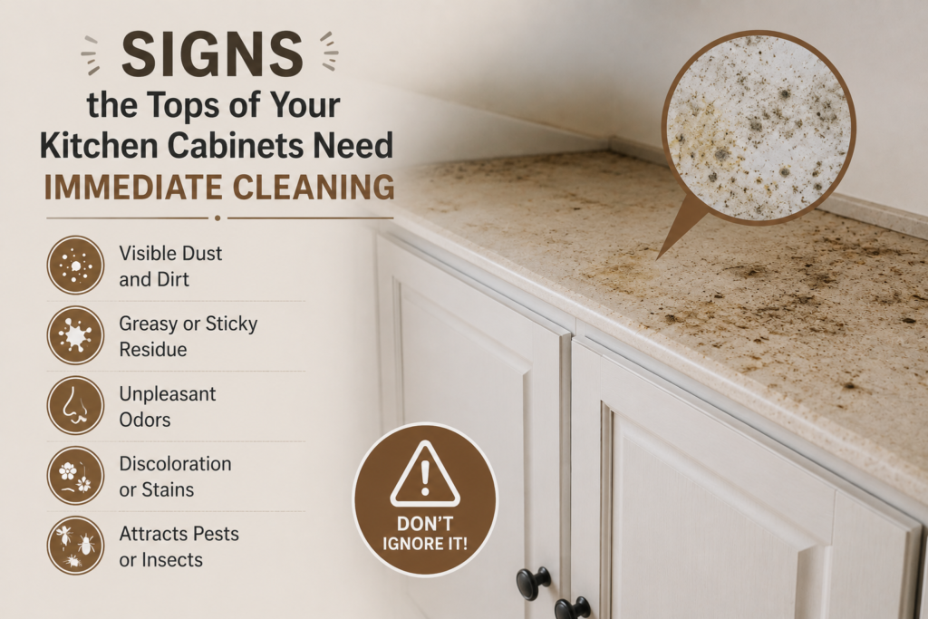 Signs the Tops of Your Kitchen Cabinets Need Immediate Cleaning