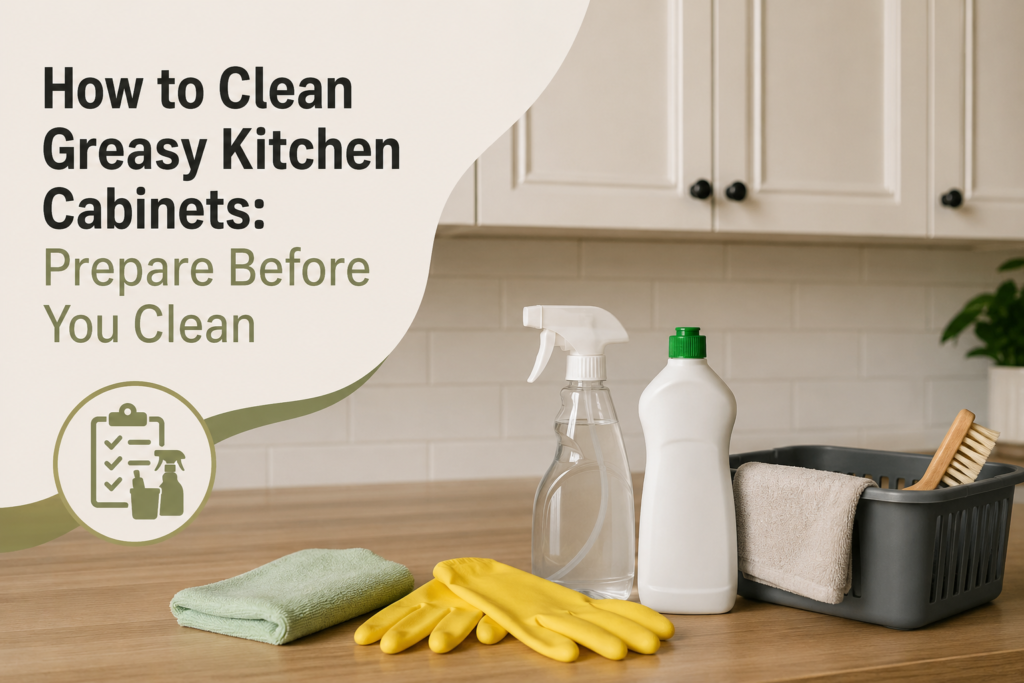 How to Clean Greasy Kitchen Cabinets: Prepare Before You Clean