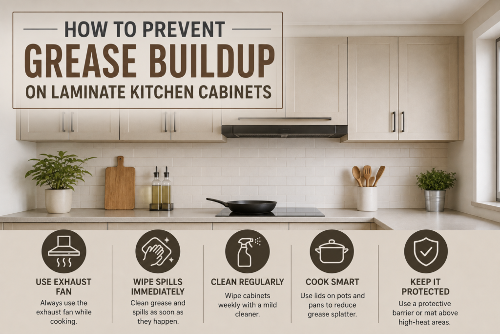 How to Prevent Grease Buildup on Laminate Kitchen Cabinets