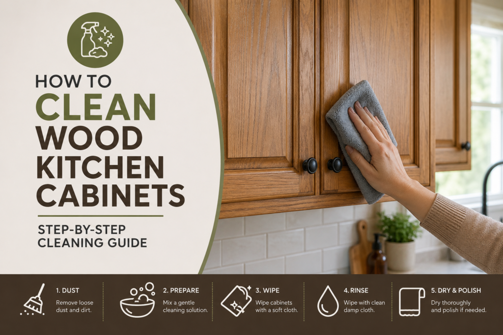 How to Clean Wood Kitchen Cabinets: Step-by-Step Cleaning Guide