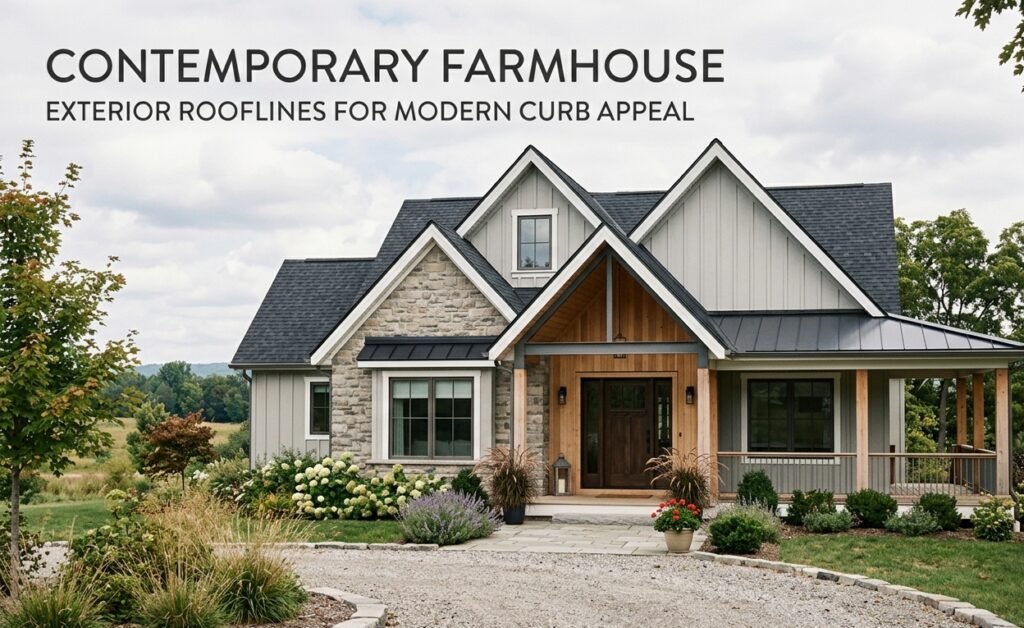 Contemporary Farmhouse Exterior Rooflines for Modern Curb Appeal