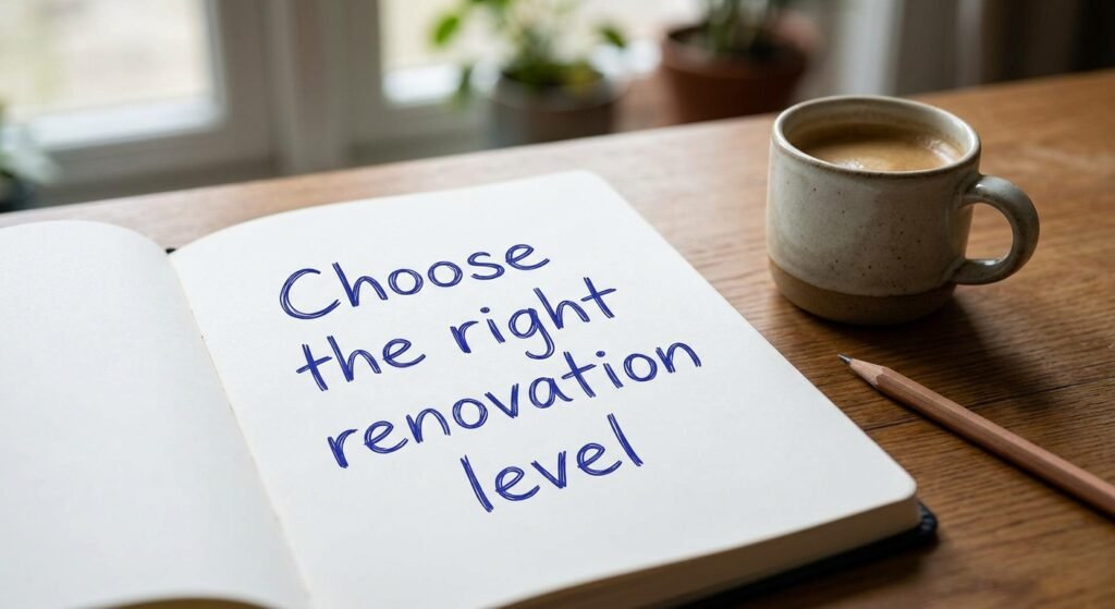 Choose the right renovation level