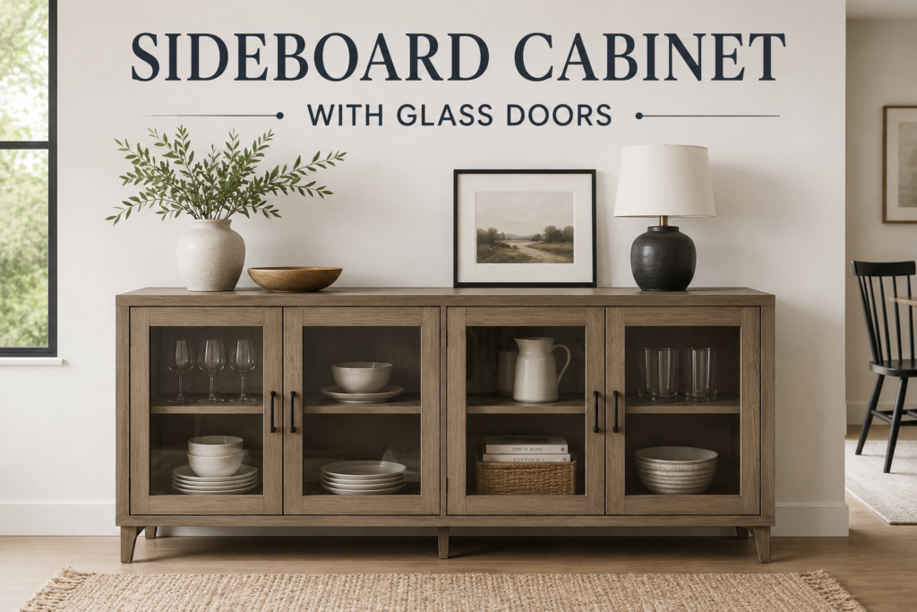 sideboard cabinet with glass doors​