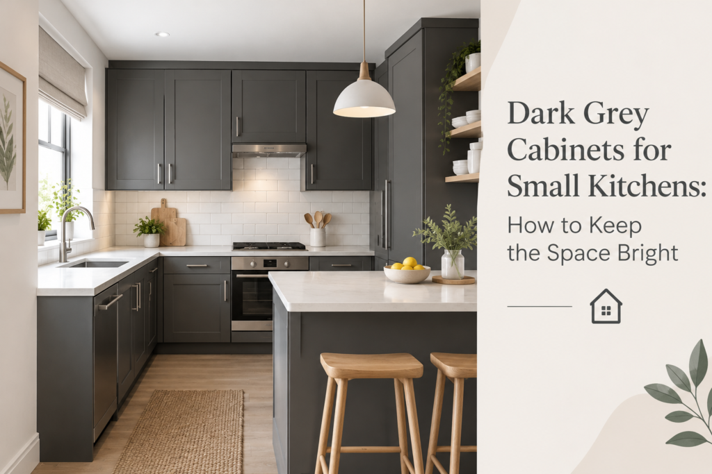Dark Grey Cabinets for Small Kitchens: How to Keep the Space Bright