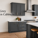 dark grey kitchen cabinets